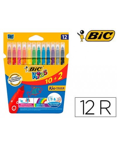 Rotulador bic kids couleur estuche de 102 colores tinta base de agua lavable