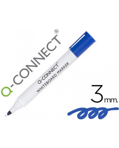 Rotulador q connect pizarra blanca color azul punta redonda 30 mm