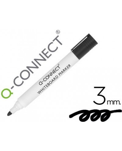 Rotulador q connect pizarra blanca color negro punta redonda 30 mm