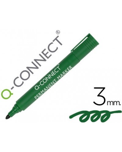 Rotulador q connect marcador permanente verde punta redonda 30 mm
