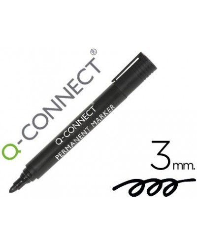 Rotulador q connect marcador permanente negro punta redonda 30 mm