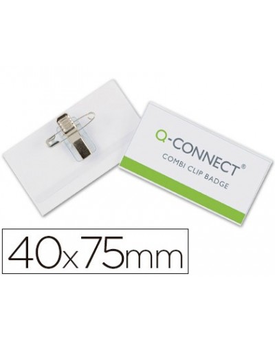 Identificador q connect con pinza e imperdible kf17457 40x75 mm