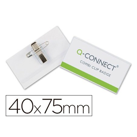 Identificador q connect con pinza e imperdible kf17457 40x75 mm