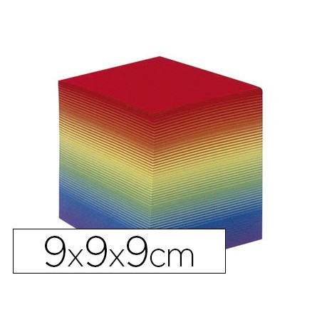 Taco papel quo vadis encolado colores arco iris 680 hojas 100 reciclado 90 g m2 90x90x90 mm
