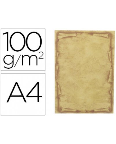 Papel pergamino liderpapel din a4 orla papiro 100 g m2 paquete de 12 hojas