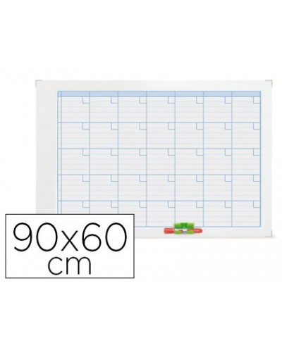 Planning magneticnobo mensual rotulable marco metalico 90x60 cm