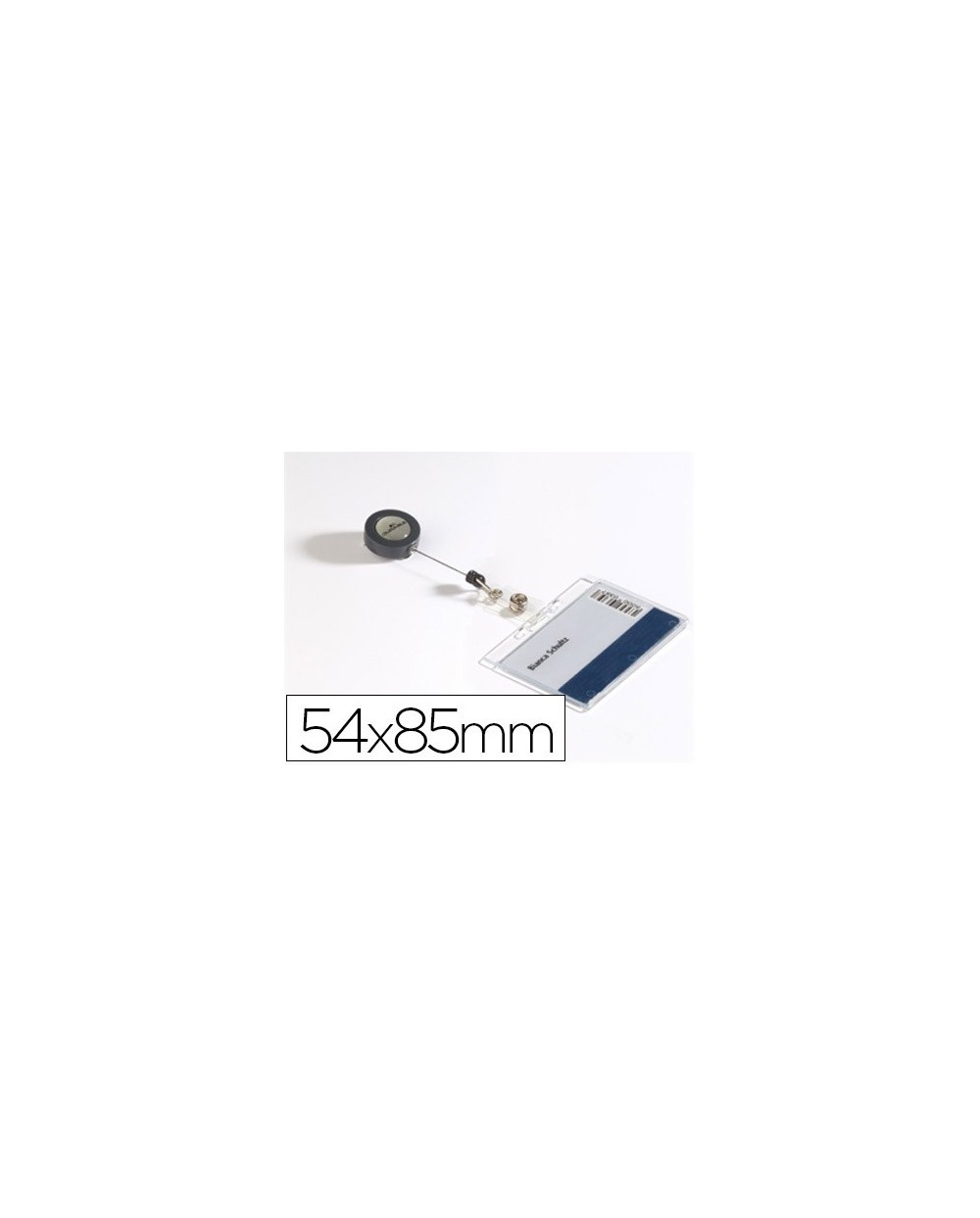 Identificador con cordon extensible durable uso vertical horizontal 54x85 mm
