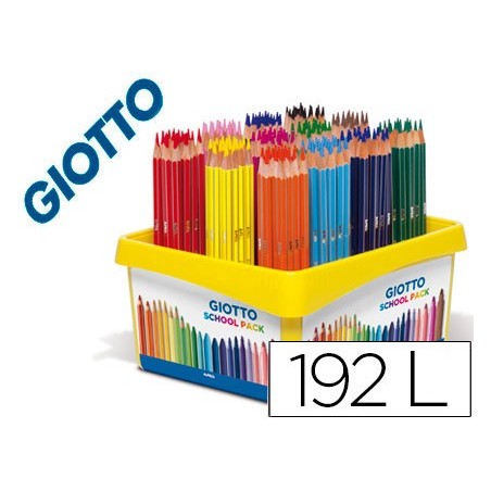 Lapices de colores giotto stilnovo school pack de 192 unidades 12 colores x 16 unidades