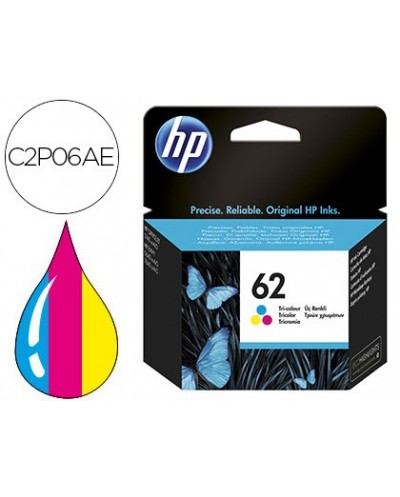 Ink jet hp n62 officejet 5640 7640 5740 pack multicolor 165 pag 