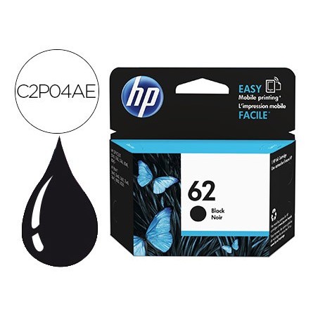 Ink jet hp n62 officejet 5640 7640 5740 negro 200 pag 