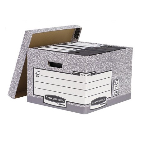 Cajon fellowes carton reciclado para almacenamiento de archivo capacidad 4 cajas de archivo tamano folio