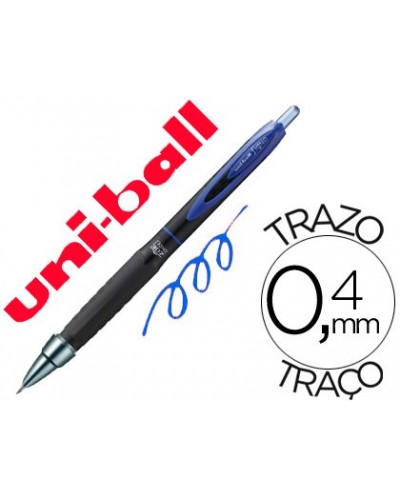 Boligrafo uni ball roller umn 307 retractil 07 mm tinta gel azul