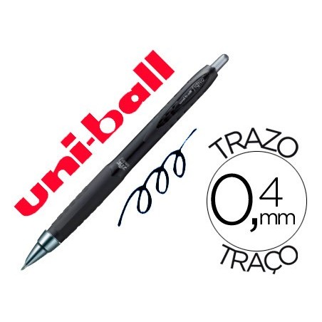 Boligrafo uni ball roller umn 307 retractil 07 mm tinta gel negro
