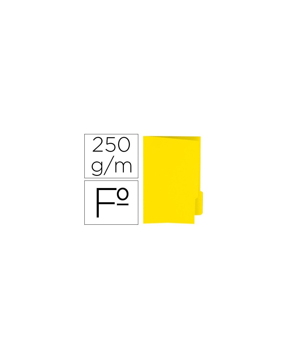 Subcarpeta cartulina gio folio pestana derecha 250 g m2 amarillo