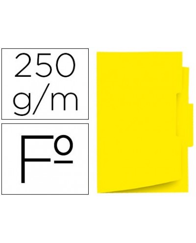 Subcarpeta cartulina gio folio pestana central 250 g m2 amarillo