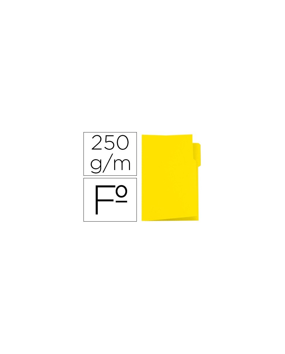 Subcarpeta cartulina gio folio pestana izquierda 250 g m2 amarillo