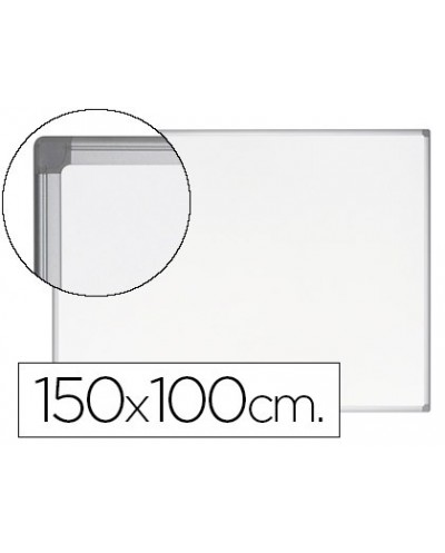 Pizarra blanca bi office earth it magnetica de acero vitrificado marco de aluminio 100 x 150 cm con bandeja para