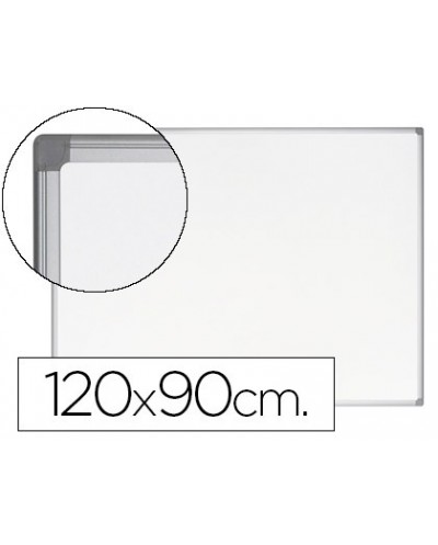 Pizarra blanca bi office earth it magnetica de acero vitrificado marco de aluminio 120 x 90 cm con bandeja para