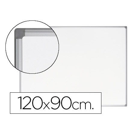 Pizarra blanca bi office earth it magnetica de acero vitrificado marco de aluminio 120 x 90 cm con bandeja para