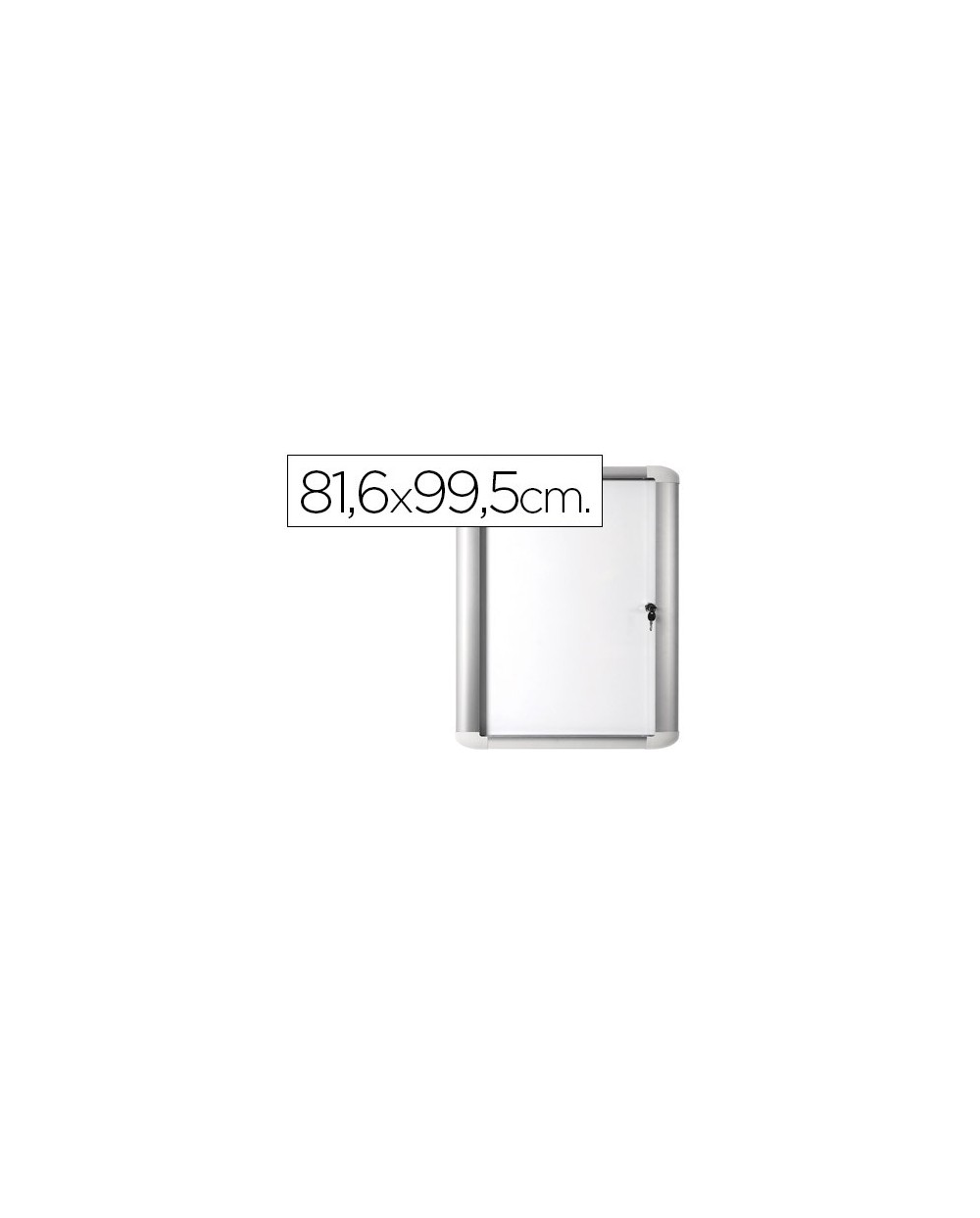 Vitrina de anuncio bi office magnetica 816x995 mm para exterior con marco de aluminio y cerradura