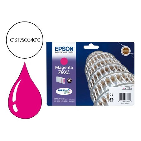 Ink jet epson 79xl 900p wf 4630 4640 5110 5620 5690 5690 magenta 2000 pag 