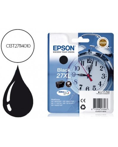 Ink jet epson 27xl wf 3620 3640 7110 7610 7620 negro 1100 pag 