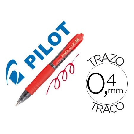 Boligrafo pilot g 2 pixie rojo tinta gel retractil sujecion de caucho