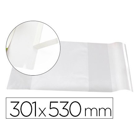 Forralibro liderpapel nº30 con solapa ajustable adhesivo 301 x 530 mm