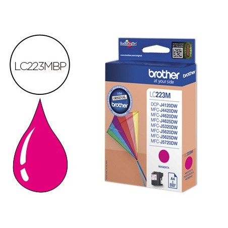 Ink jet brother lc 223cbp magenta dcp4120dw mfcj4420dw mfcj4620dw mfcj5320dw 550 pag