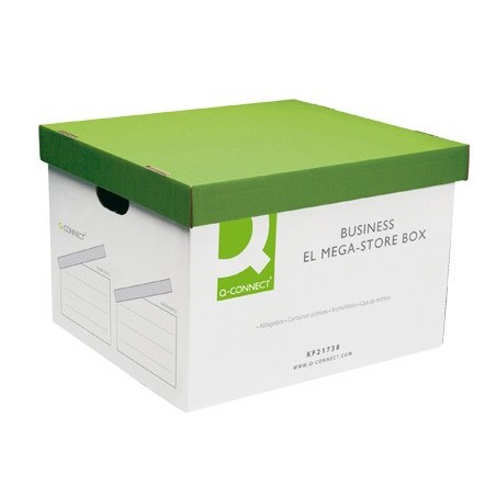 Cajon q connect carton para 4 cajas archivo definitivo folio montaje automatico medidas interior 295x383x430mm