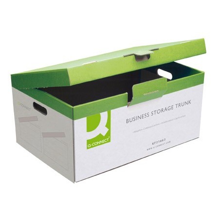 Cajon q connect carton para 5 cajas archivo definitivo a4 lomo de 100 mm montaje manual medidas interior 374x540x245mm