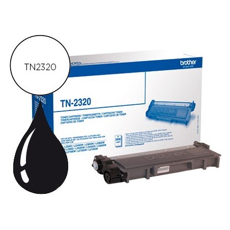 Toner brother tn 2320 dcpl2520dw dcpl2540dn mfcl2700dw mfcl2720dw mfcl2740dw negro 2600 pag