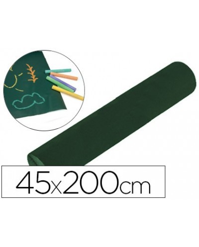 Pizarra liderpapel rollo adhesivo 45x200 cm para tiza color verde y negro