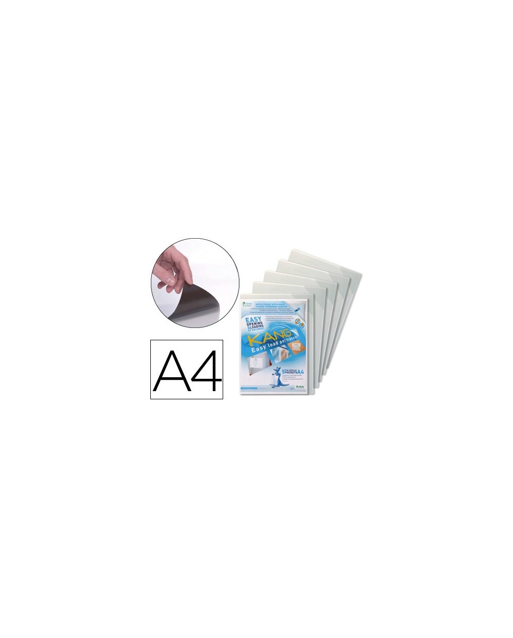 Funda de presentacion tarifold adhesiva permanente rigida y anti reflejo din a4 pack 5 unidades