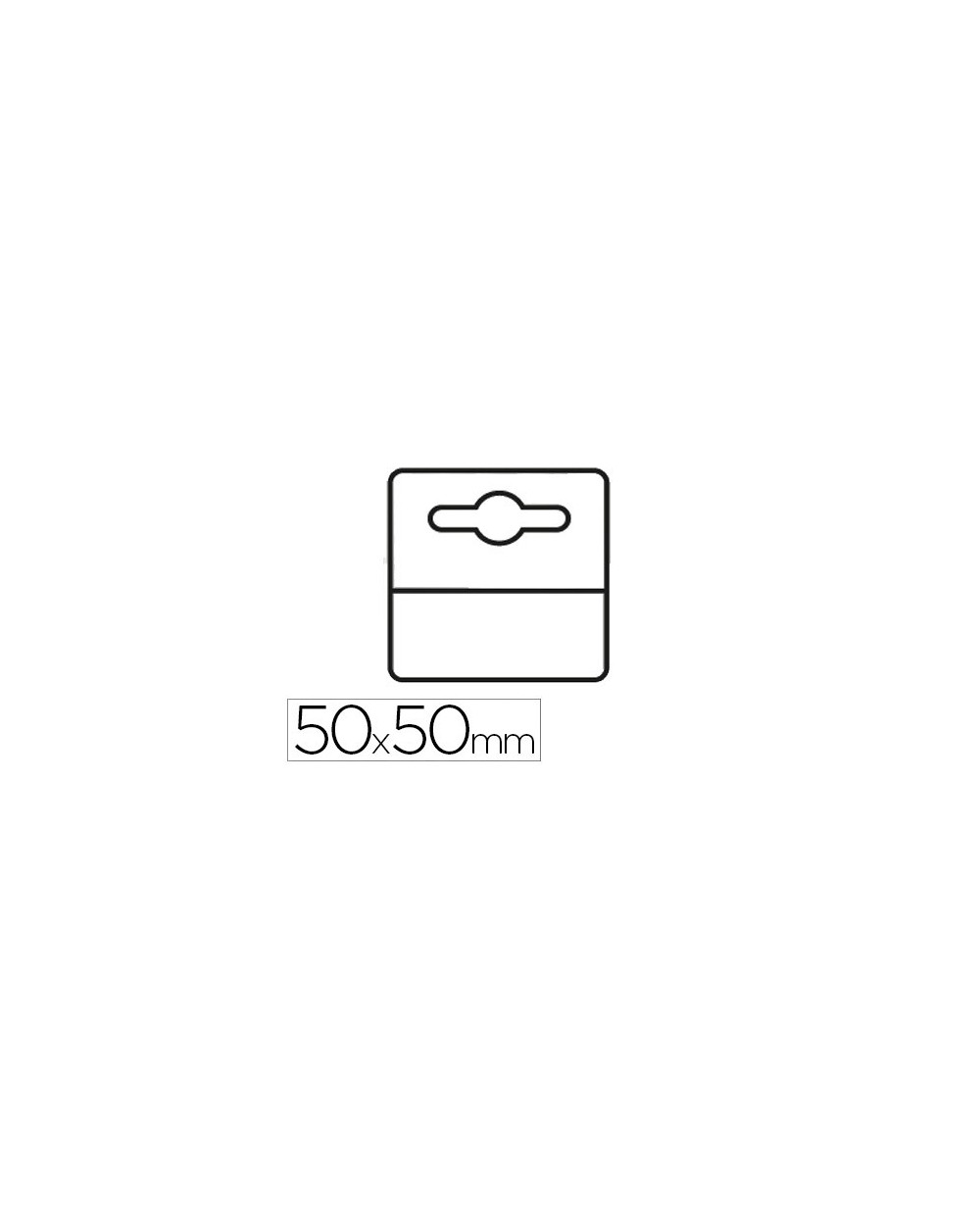 Etiqueta colgador adhesiva 3l office en pvc 50x50 mm pack de 1000 unidades