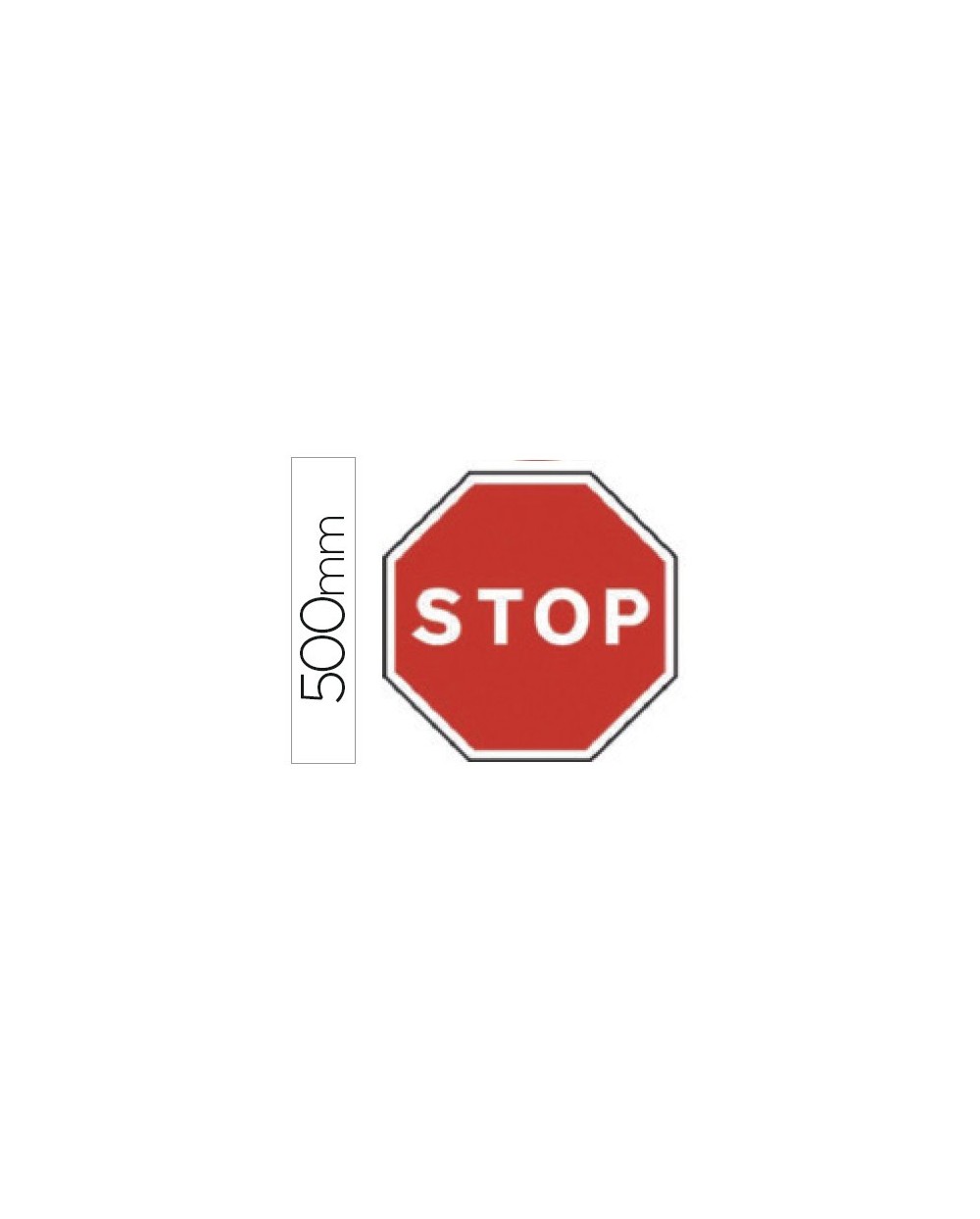 Pictograma syssa senal vial stop en acero galvanizado 500 mm