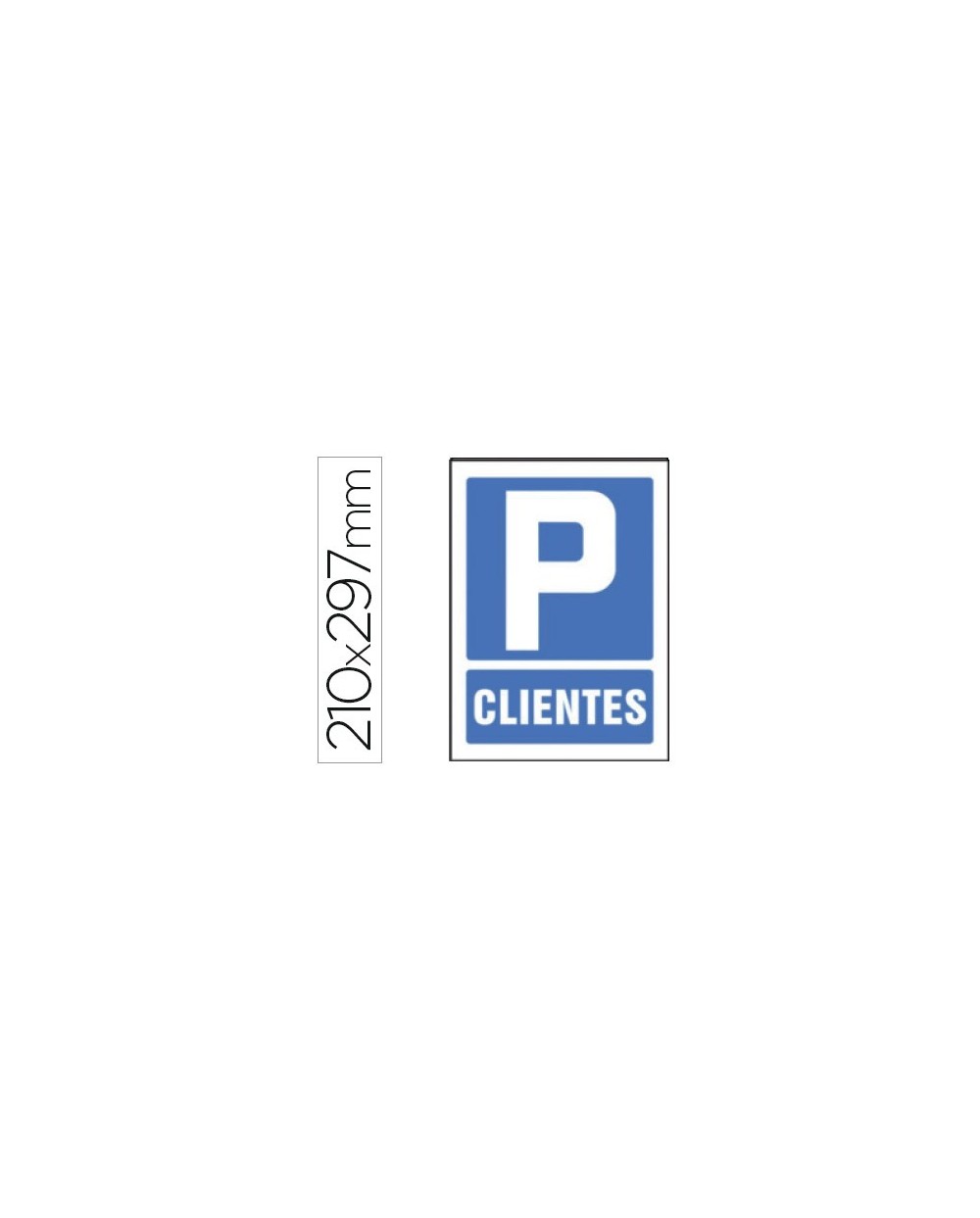 Pictograma syssa senal de parking clientes en pvc 210x297 mm