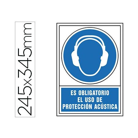 Pictograma syssa senal de obligacion es obligatorio el uso de proteccion acustica en pvc 245x345 mm