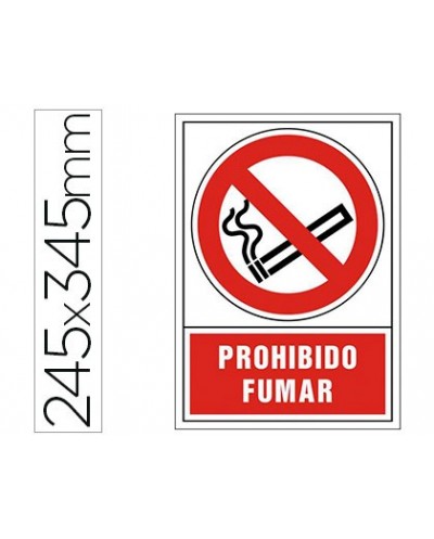 Pictograma syssa senal de prohibicion prohibido fumar en pvc 245x345 mm