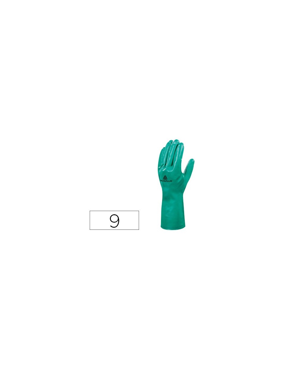 Guantes deltaplus tratado en nitrilo flocado de algodon especial para trabajos con liquidos quimicos talla 9