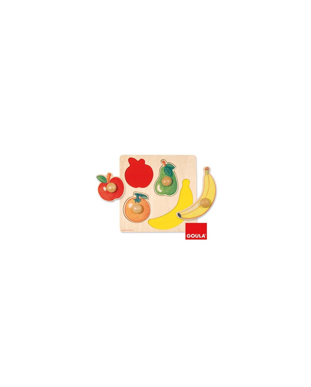 Puzzle diset 4 piezas frutas