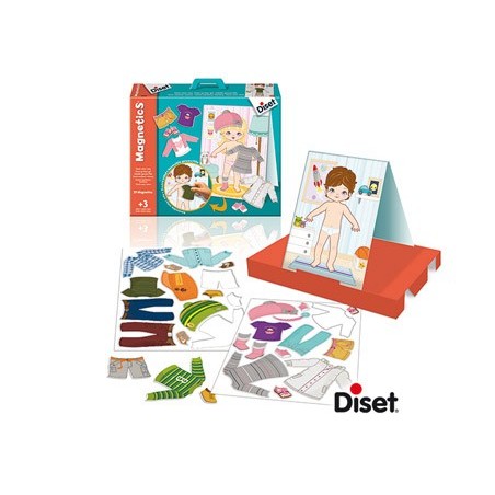 Juego diset didactico magnetico vestir nino nina