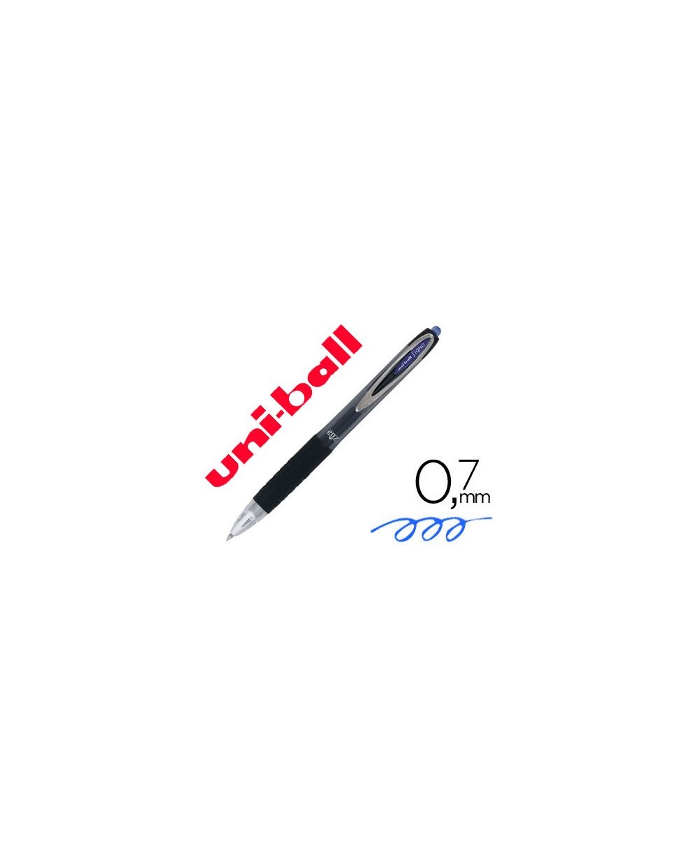 Boligrafo uni ball roller umn 207 retractil 07 mm color azul