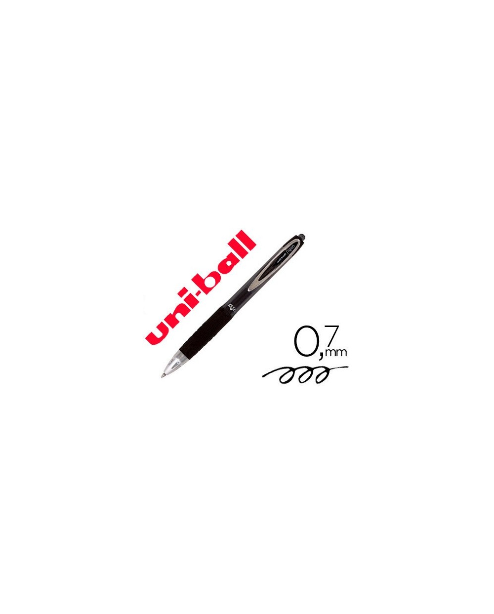 Boligrafo uni ball roller umn 207 retractil 07 mm color negro