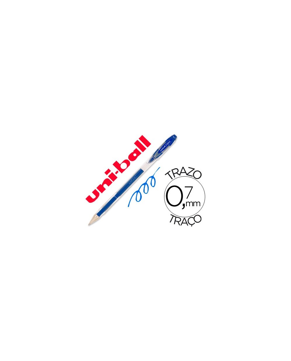 Boligrafo uni ball roller um 120 signo 07 mm tinta gel color azul