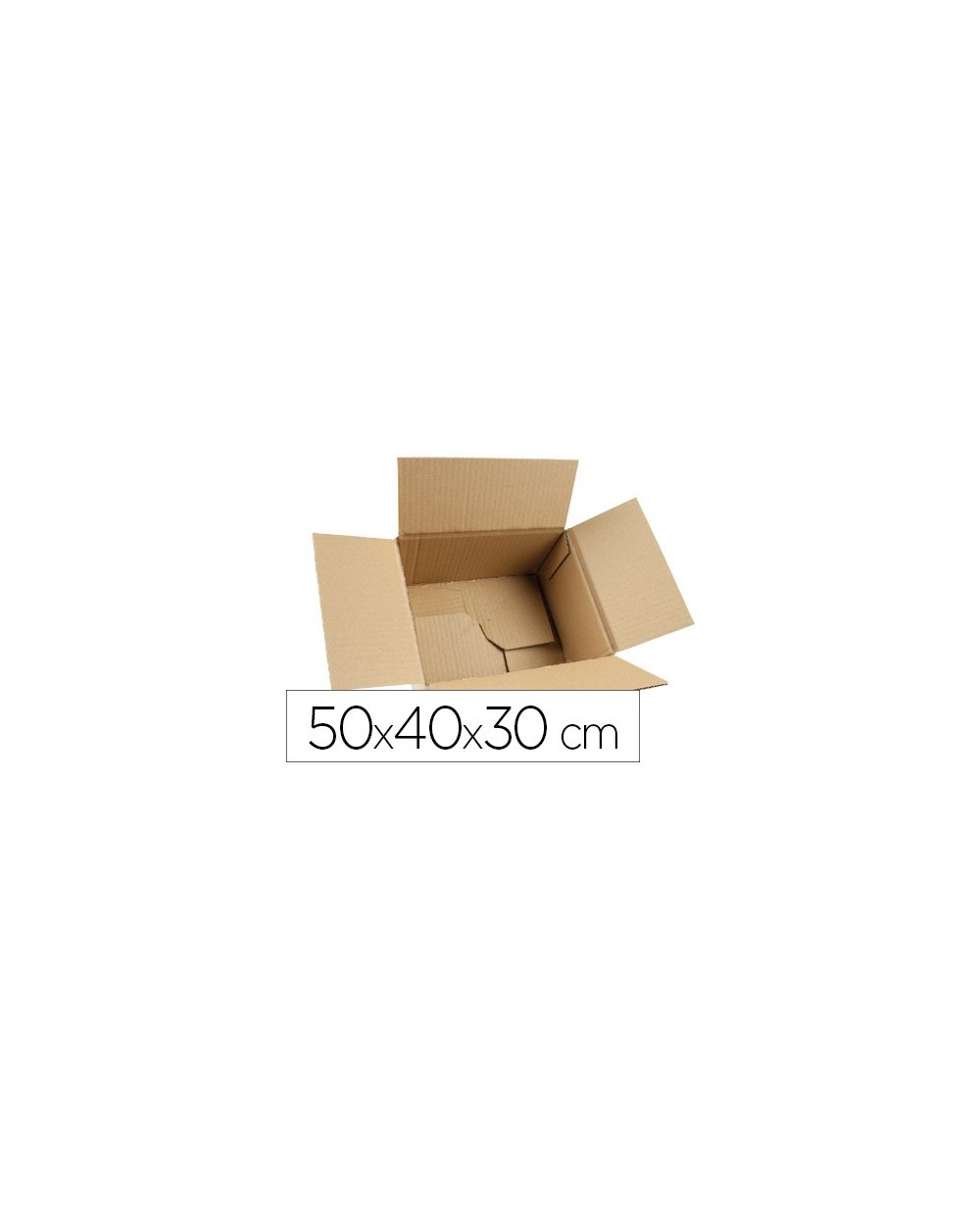 Caja para embalar q connect fondo automatico medidas 500x400x300 mm espesor carton 3 mm