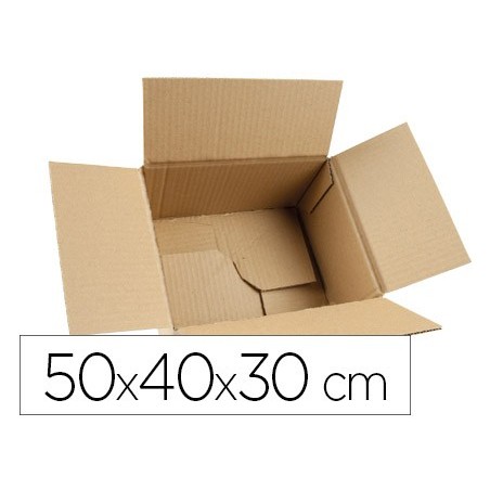 Caja para embalar q connect fondo automatico medidas 500x400x300 mm espesor carton 3 mm