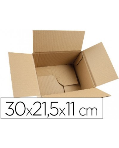 Caja para embalar q connect fondo automatico medidas 300x215x110 mm espesor carton 3 mm