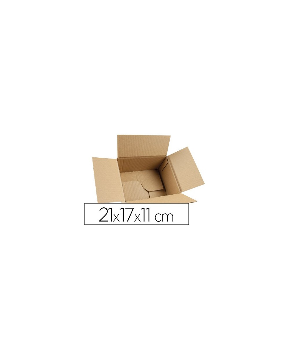 Caja para embalar q connect fondo automatico medidas 210x170x110 mm espesor carton 3 mm