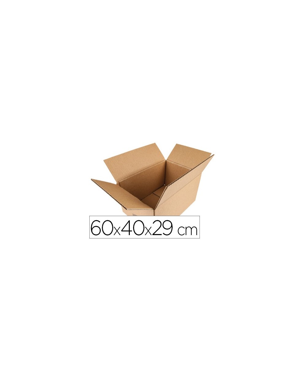 Caja para embalar q connect americana medidas 600x400x290 mm espesor carton 5 mm